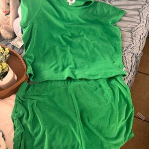 Juicy Couture Vibrant Green 2 piece lounge set